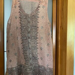 Embellished Pink Sleeveless Top